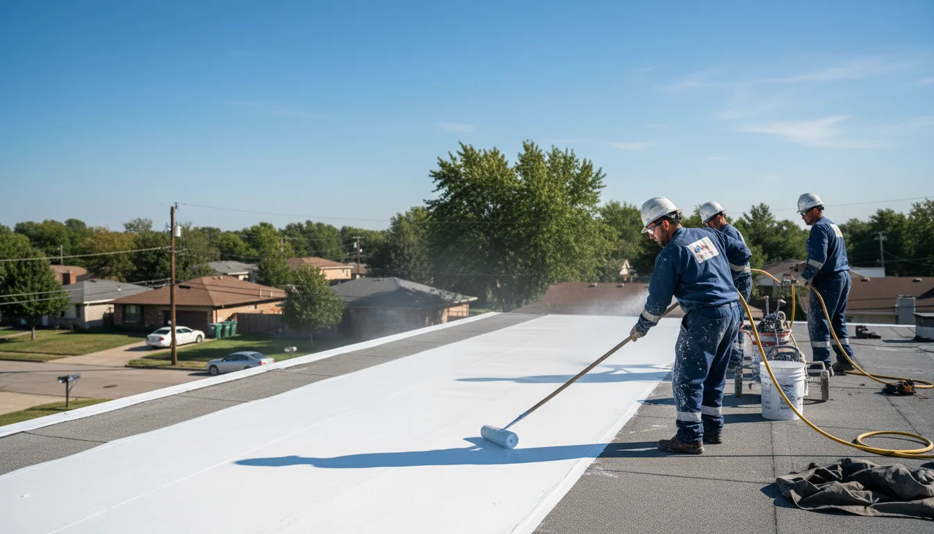 Commercial roof coating in Oak Park, IL near me
